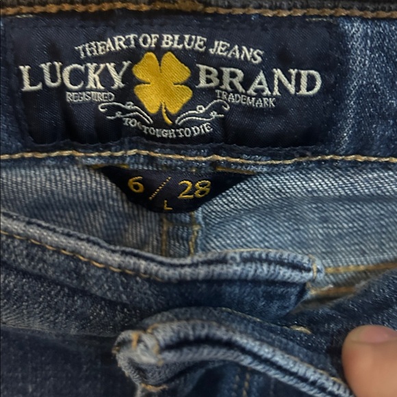 Lucky Brand Dark Blue sweet Straight-Leg Jeans size 6/28 L - Picture 2 of 9